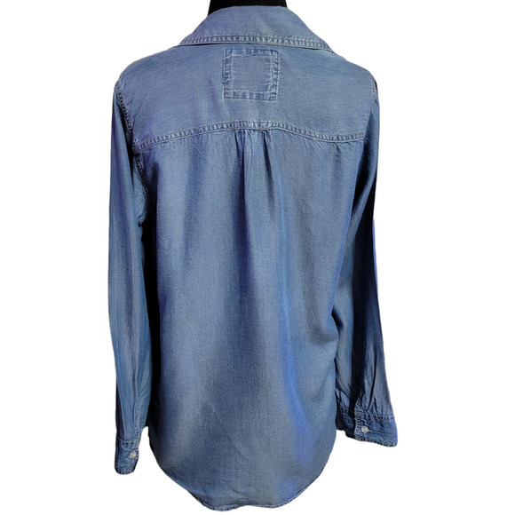 Justice denim blouse long sleeve sz 18 / XL - Picture 3 of 9
